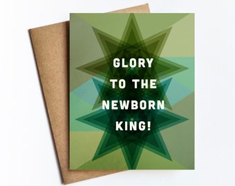 Glory Newborn King - Holiday NOTECARD - FREE SHIPPING!