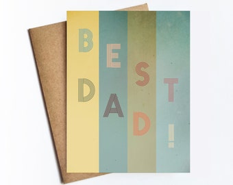 Best Dad Stripe - NOTECARD - FREE SHIPPING!
