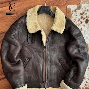 Vintage Men's Rare 90s Style Type B3 Bomber Sheepskin Flight Jacket/ Fully  Lined With Top Quality Sheepskin/ Personalize Your Size - Etsy
