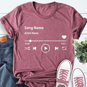 Custom Song Name Shirt Gift For Birthday,  Custom Song Name T-Shirt, Custom Artist Name Shirt, Favorite Song Tee, Custom Favorite Artist Tee