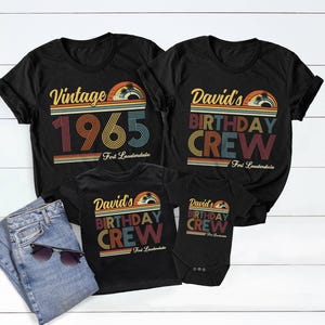 Vintage 1965 Shirt, Birthday Crew Shirts, Custom Birthday Trip Shirt, Retro Birthday Matching Tee, 60th Birthday Shirt, Birthday Party Shirt