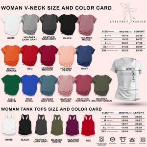 a women's v - neck size and color card