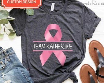 Personalized Breast Cancer Awareness T-shirt, Support Team Shirt