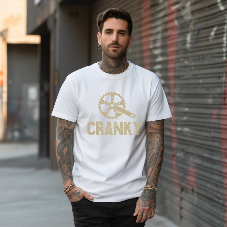 Cranky T-shirt, Funny Bike Shirt, Cycling Shirt, Bike Lover Gift, Cyclist Clothes, Mountain Bike Unisex Heavy Cotton Tee, Cycling Dad Gift 画像 3