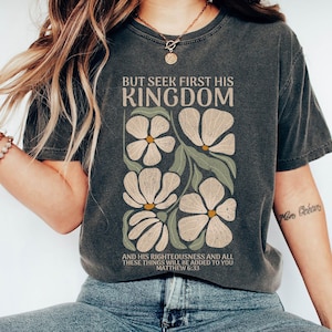 Comfort Colors® Christian Shirt, Christian Gift, Inspirational Shirt, Religious Shirt, Bible Verse Shirt, Faith Shirt, Minimal Christian Tee