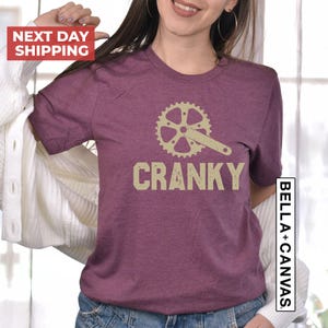 Cranky T-shirt, Funny Bike Shirt, Cycling Shirt, Bike Lover Gift, Cyclist Clothes, Mountain Bike Unisex Heavy Cotton Tee, Cycling Dad Gift 画像 4