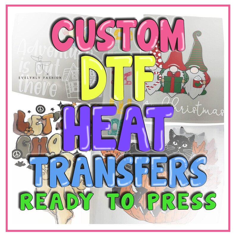 Custom DTF Transfers: Ready to Press Heat Transfer, Gang Sheet - Etsy