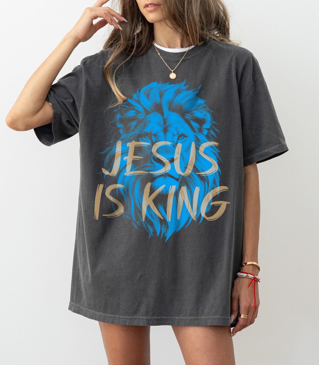 Jesus is King Christian Shirt, Faith Streetwear Unisex Comfort Colors ...