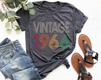 Vintage 1966 T-Shirt, 60th Birthday Gift Tee