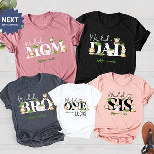 Family Safari Matching Shirts, Birthday Zoo Shirts, Two Wild, Wild One, Wild One Birthday, Mom and Dad Wild Shirt, Wild Safari Shirts