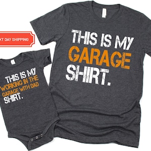 This Is My Working In The Garage With Dad Shirt, Daddy And Me Shirts, Garage Shirts, Father And Son Shirts, Dad Son Gift, Gift For Husband