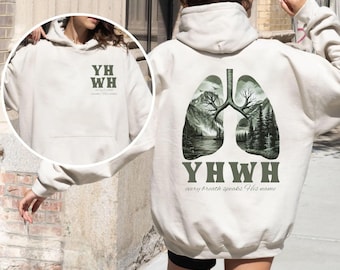 YHWH Lungs Hoodie, Christian Bible Verse Apparel, Religious Gift