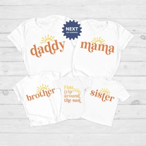 First Trip Around The Sun Birthday Shirt, Sun Matching Family Shirts, First Trip Birthday Outfit, Boho Sunshine Birthday, Mommy and Me Shirt
