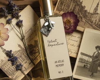 Velvet Departure Perfume with Gift Box  – Atlas Memory Collection   Warm Amber & Vanilla Musk Fragrance  Maison Delia  30ml