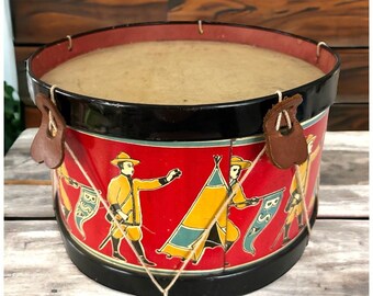 Boy Scout Drum Vintage Metal Noble & Cooley