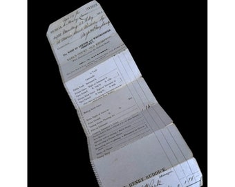 Burial Cemetery Receipt 1863 England Antique Funeral Ephemera Henry Lewin