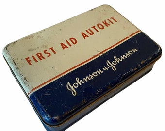 Vintage First Aid Autokit with Contents Johnson & Johnson 1942