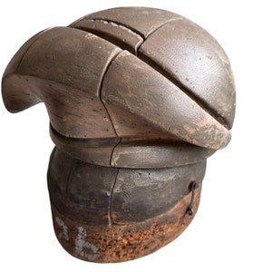 Hat Block Antique Millinery Puzzle Mold Wood Hat Maker Form