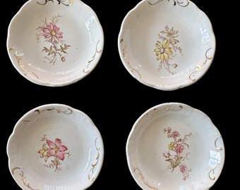 Butter Pats 4 Johson Bros Royal Semi-Porcelain 3" England Floral