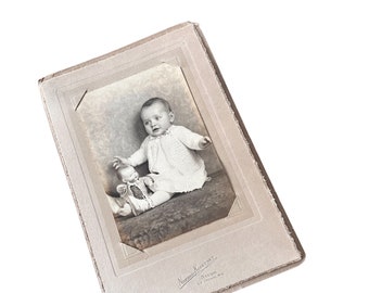 Doll and Baby Vintage Photo Sepia La Crosse WI