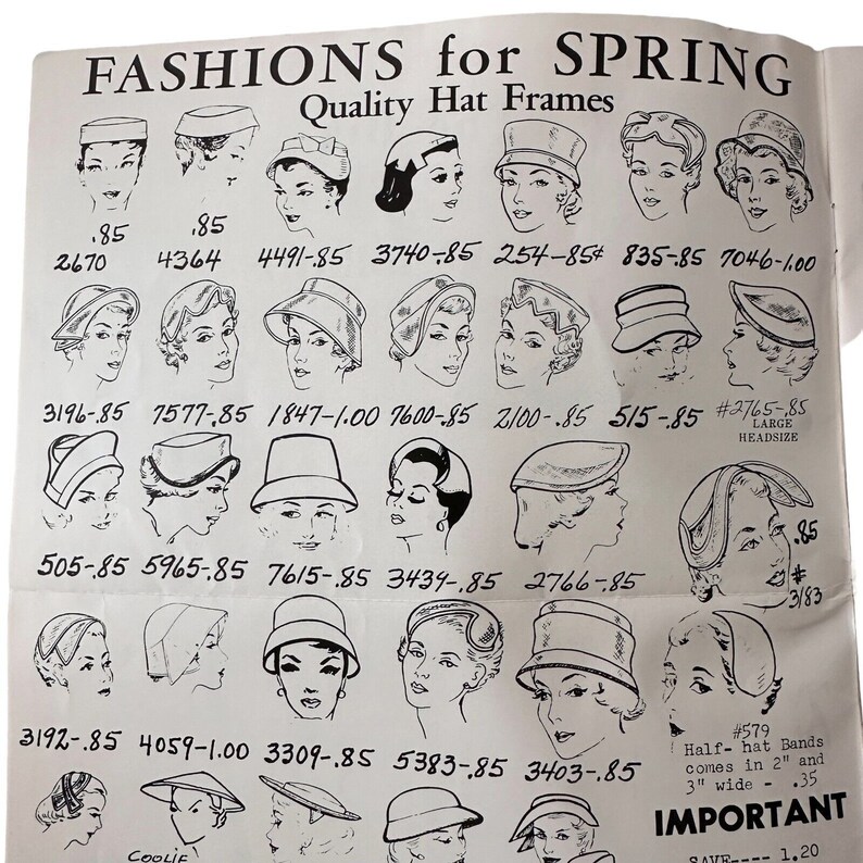 Catalog Millinery Supply 1960 Dan Fox Vintage Hats Hat Maker Milliner ...