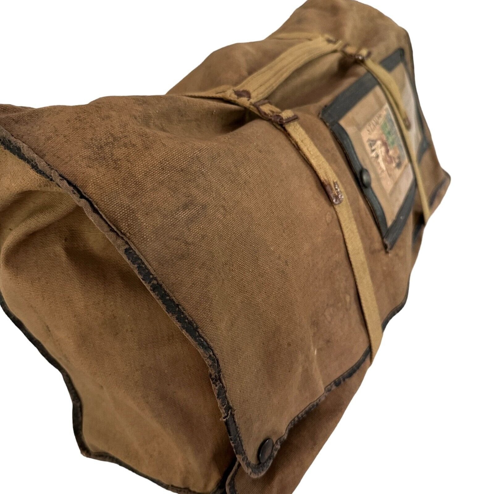 Pack Roll Vintage Canvas Tote Bag Manchester College IN H Teach  Baum  N Hampton OH