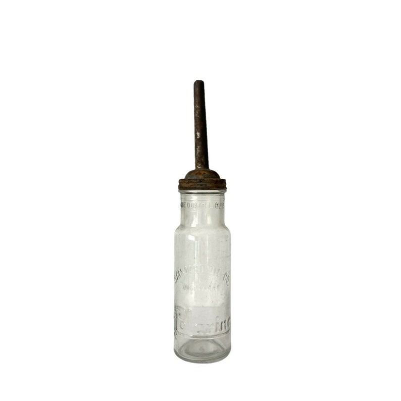 Standard shops Oil Polarine Quart Bottle w Lid Vintage Petroliana Man Cave Vintage