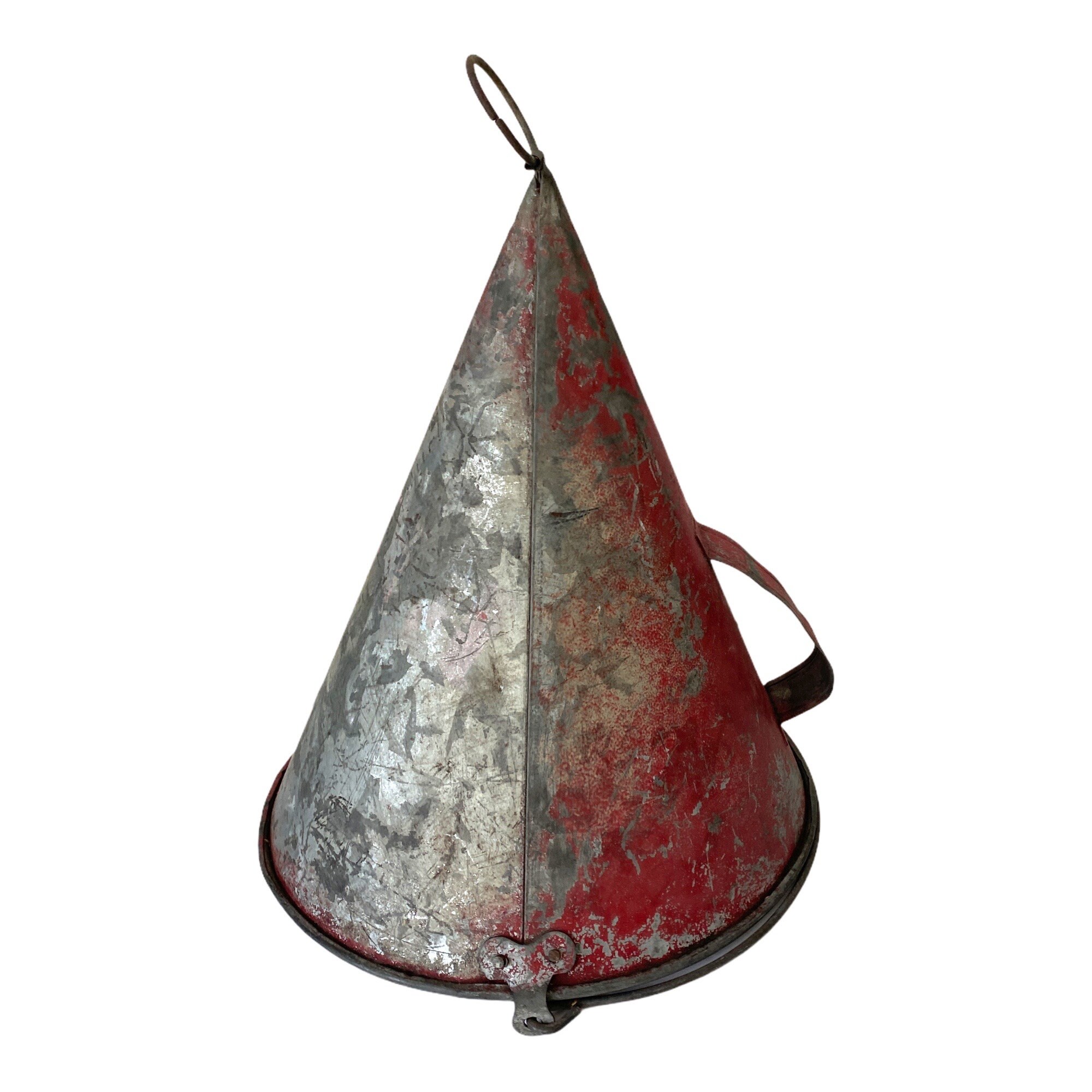 Fire Bucket Galvanized Vintage Cone Shape B & O Railroad Etsy