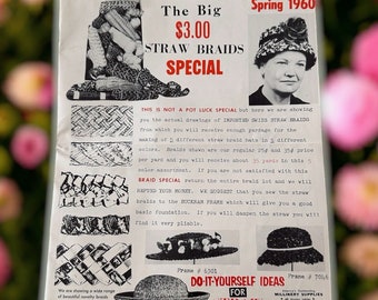 Catalog Millinery Supply  1960 Dan Fox Vintage Hats Hat Maker Milliner