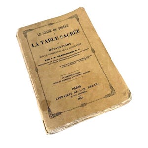 1845 French Book La Table Sacrée Meditations Communion of Holy Spirit Paris