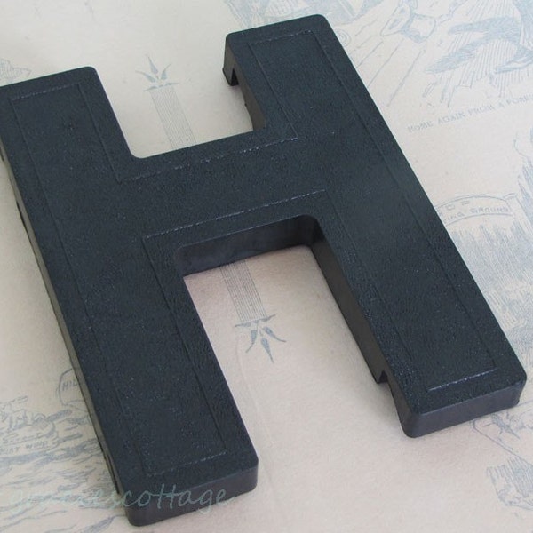 A4 Vintage 6 Inch Black Marquee Sign Letter H