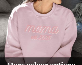 Personalized Mama Sweatshirt - Cozy Gift for New Moms, Stylish Crewneck for Family Celebrations, Mother's Day Apparel, Custom Casual Wear
