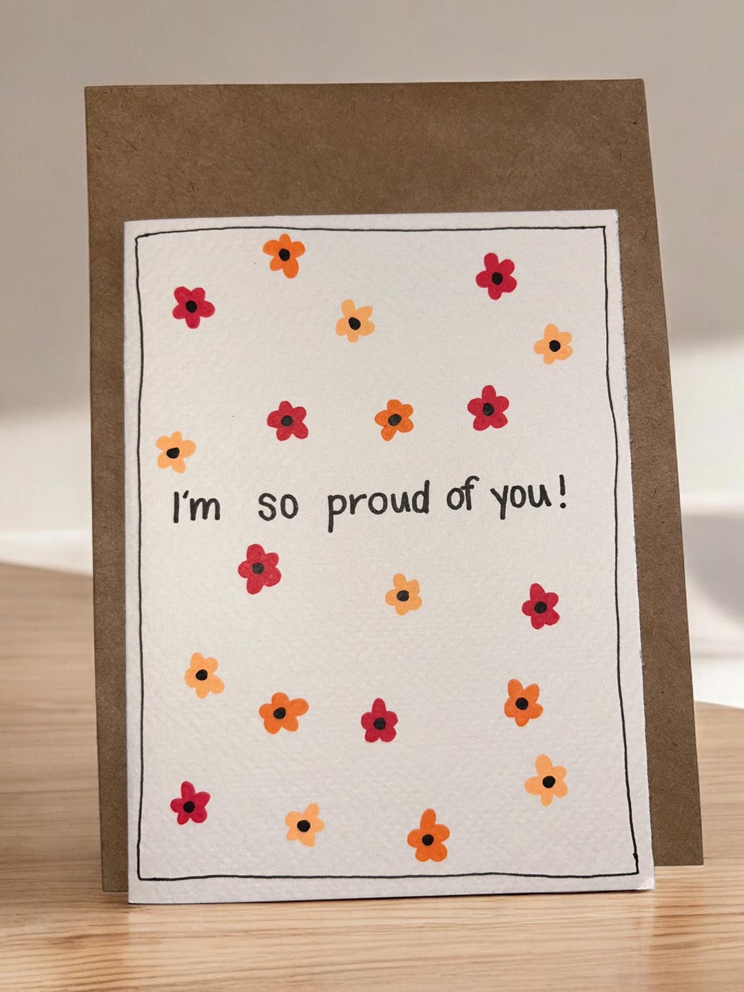 Handmade Proud of You Card: Floral Watercolor Greeting Card - Etsy