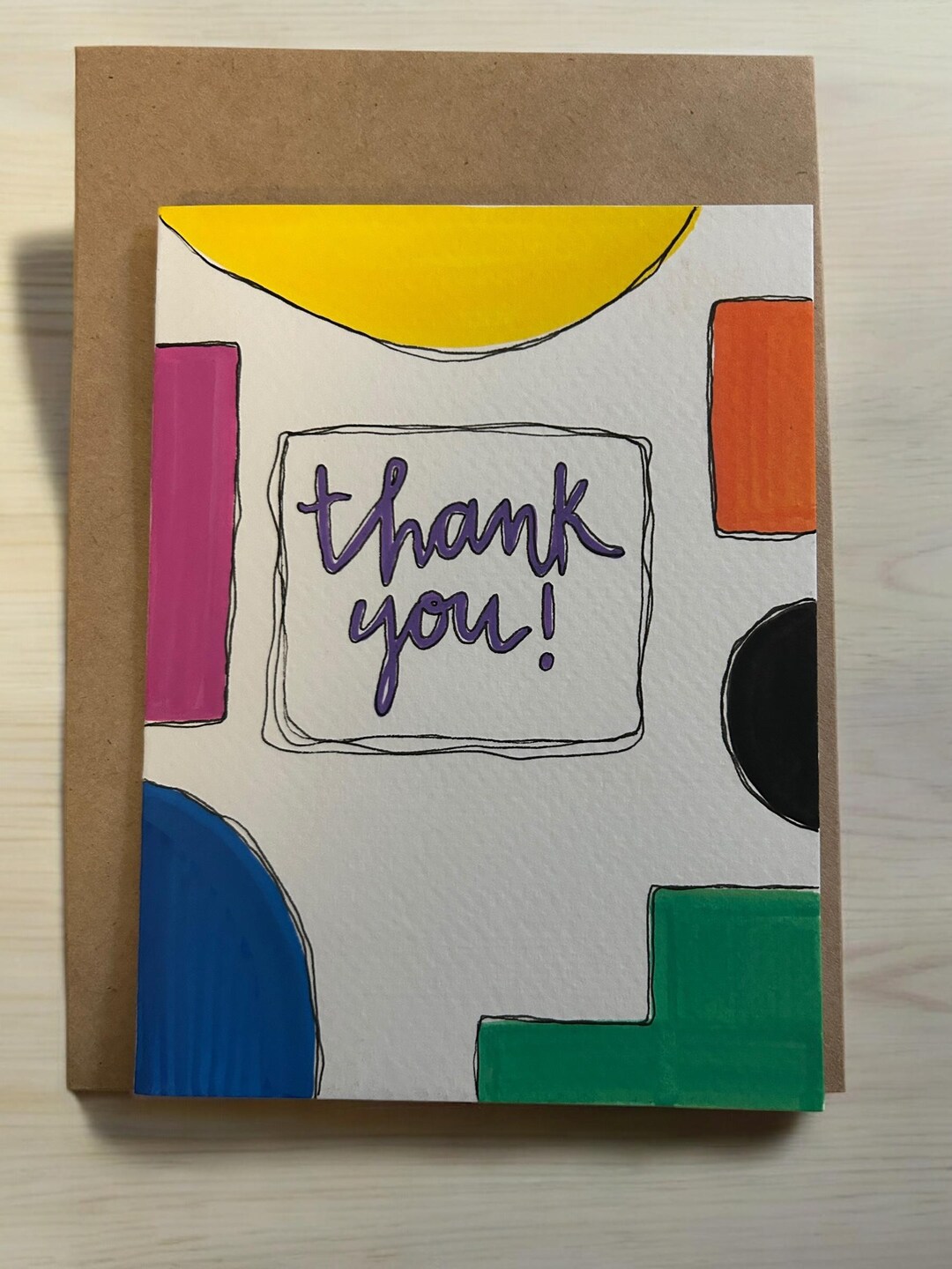 Handmade Thank You Greeting Cards With Envelopes + Plastic Seal ...