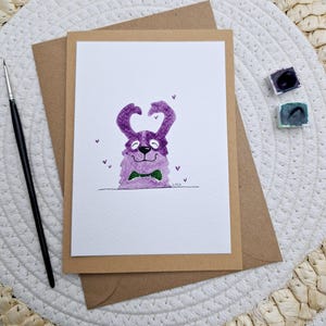 Biglietti di auguri personalizzati fatti a mano, Biglietti di auguri con simpatici cani, Biglietti di compleanno acquerellati, Biglietti di ringraziamento,