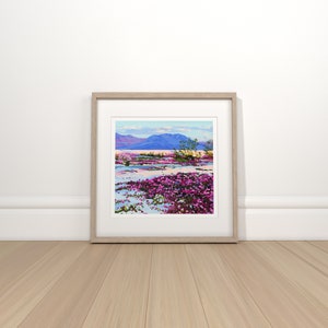 Anza Borrego Desert Park Archival Print California Desert Wall Decor, Desert Superbloom Landscape Painting, American Southwest Home Decor image 2