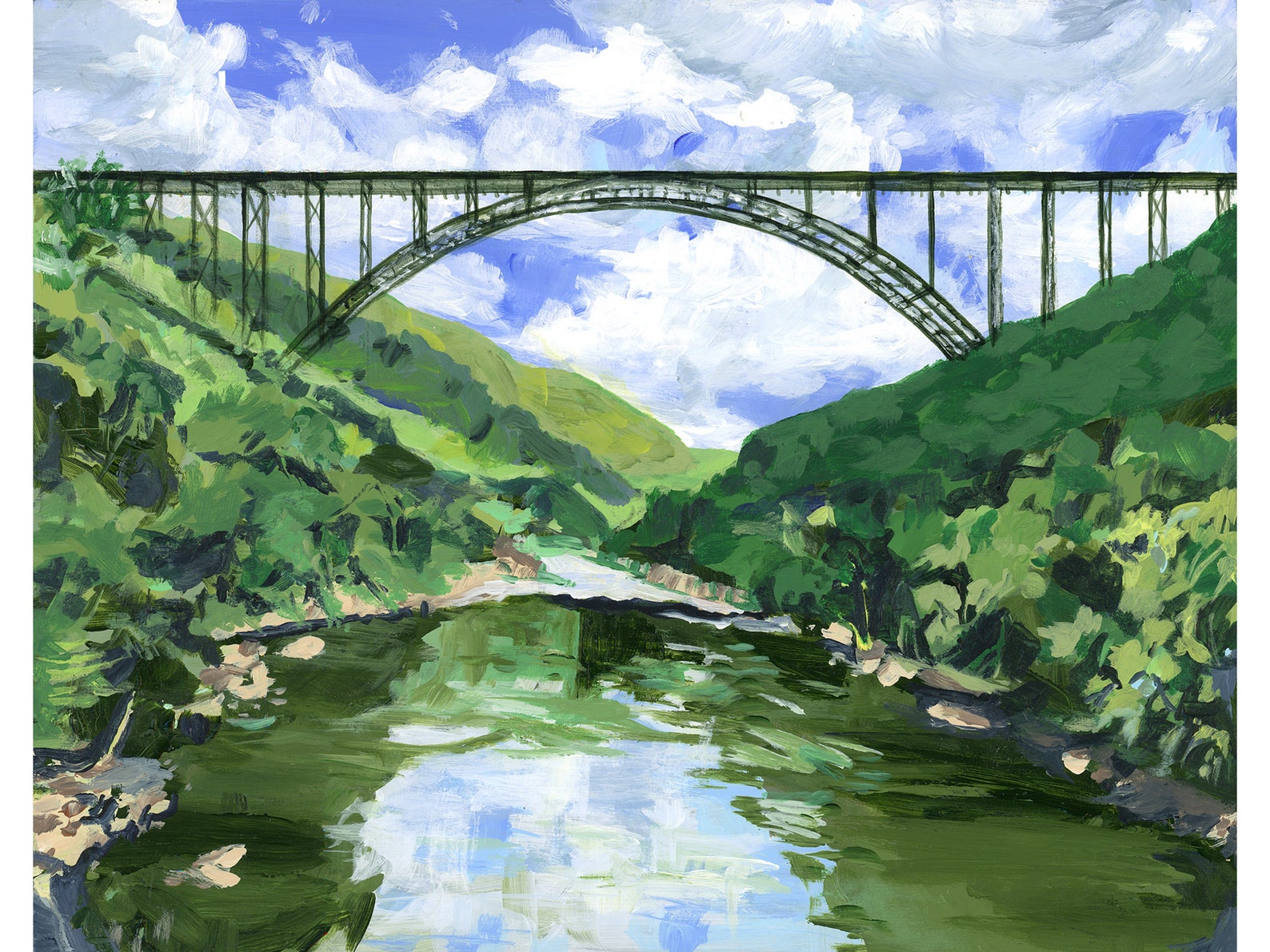 New River Gorge Bridge Archival Print National Parks Wall - Etsy