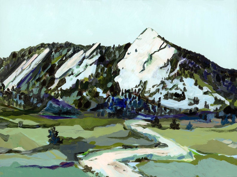 Chautauqua Art Colorado Gift Boulder Painting Flatirons Archival Print