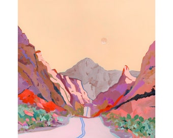 Valley of Fire Art Print – Colorful Desert Landscape, Southwestern Decor