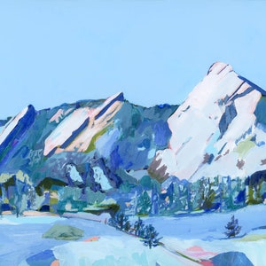 Chautauqua Art Colorado Gift Boulder Painting Flatirons Archival Print