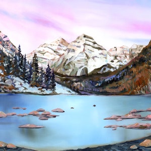 Maroon Bells Archival Print - Colorado Mountain Wall Art, Colorado Snow Wall Art, Aspen Colorado Souvenir Item, Snowy Mountain Art Print