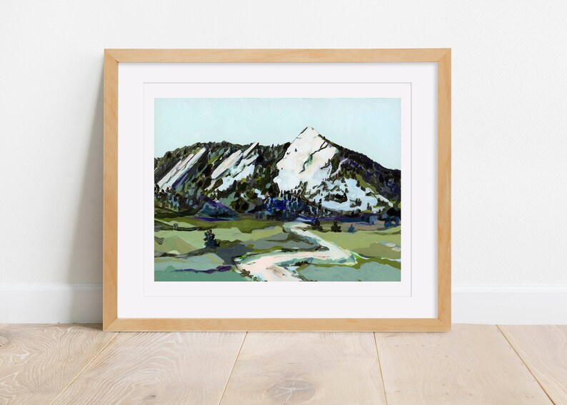 Chautauqua Art Colorado Gift Boulder Painting Flatirons Archival Print