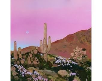 Saguaro Cactus Print – Arizona Desert Landscape Wall Art