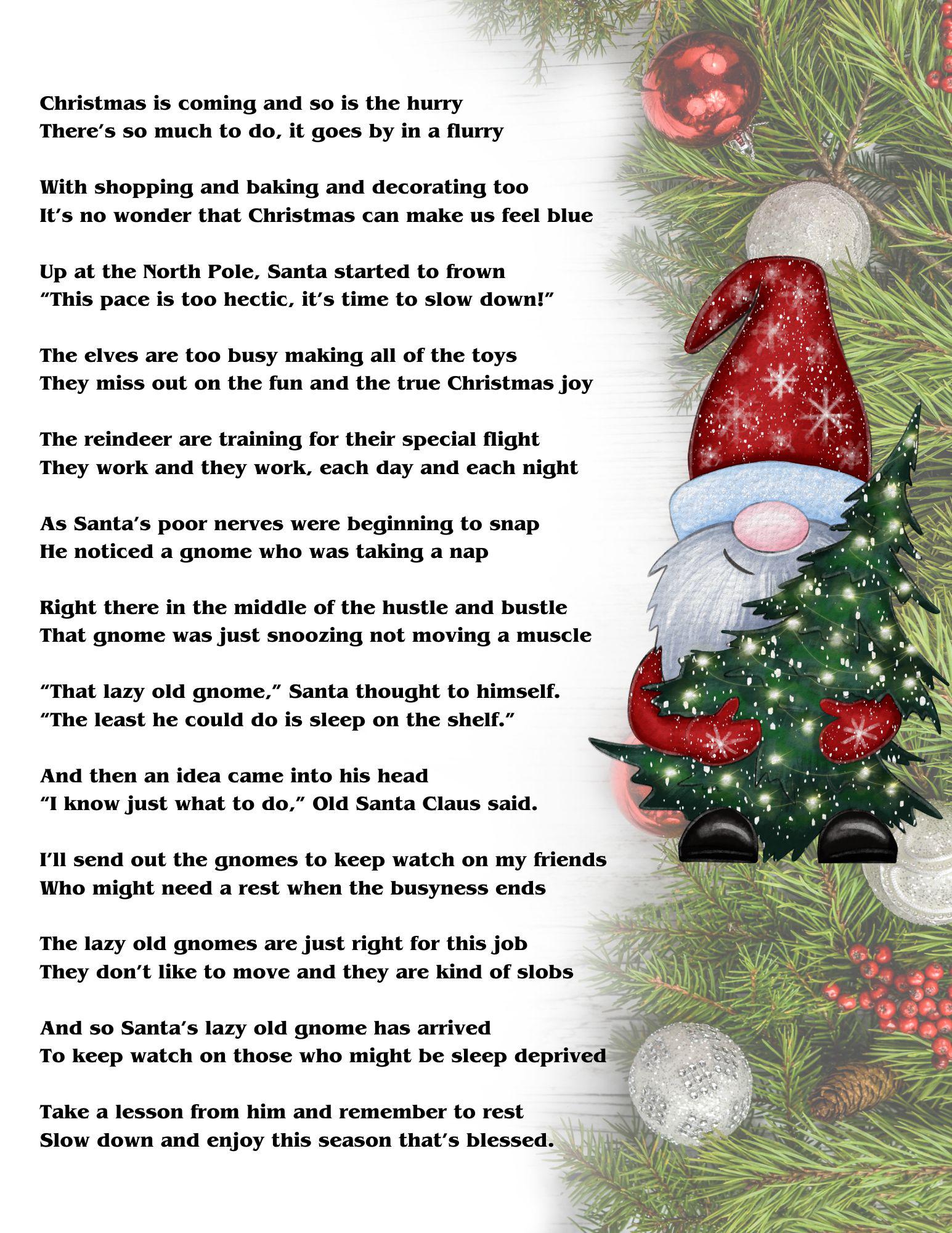 santa's lazy gnome secret santa idea - etsy uk