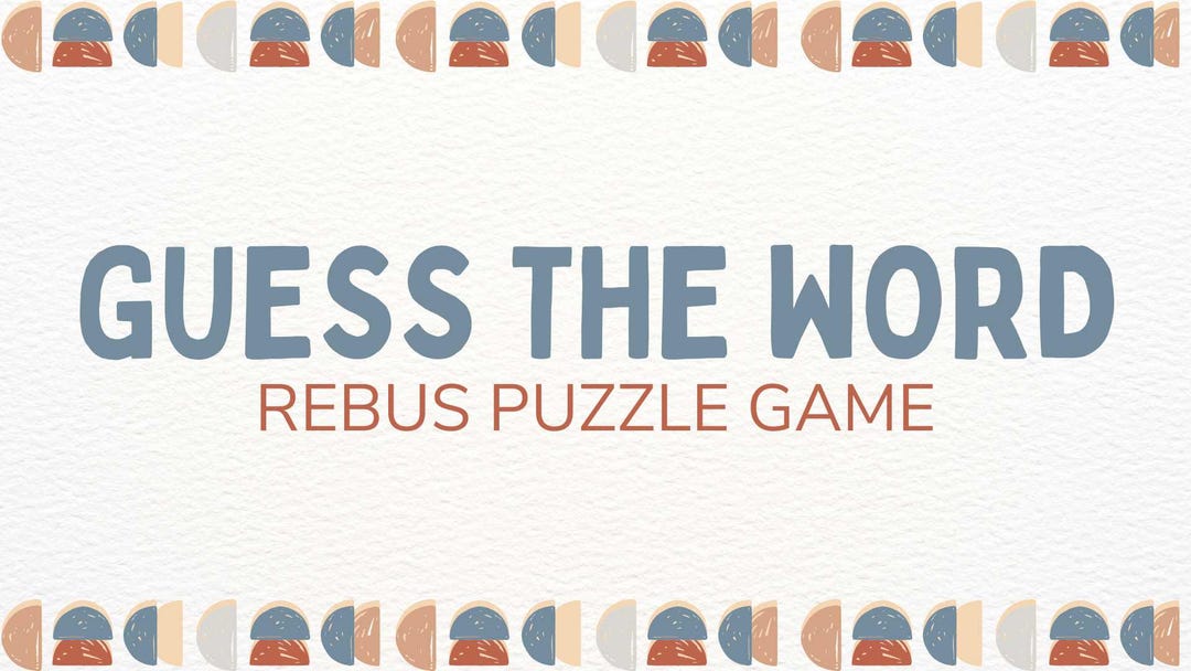 Easy Rebus Puzzle Game Etsy