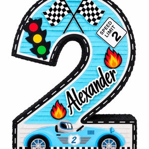 Number Blue Vinage racing pianta