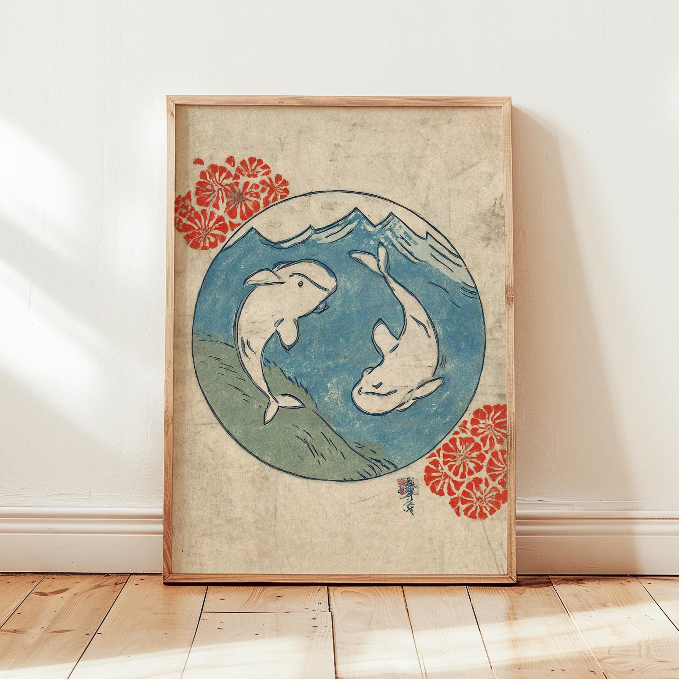 Japanese Dolphin Art Prints - Etsy