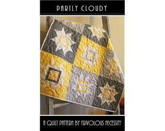 Quilt Pattern PDF Partly Cloudy -- Baby Lap -- Fat Eighth Friendly