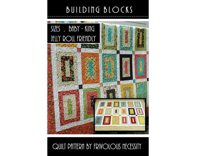 Building Blocks Pattern Quilt Pattern PDF Building Blocks All Sizes Jelly Roll | Etsy