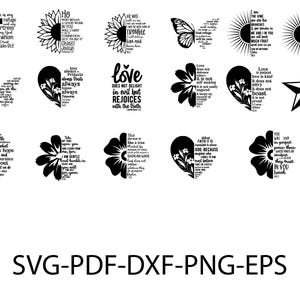 Christliches SVG-Bundle: Bibel-Vers-Glaube Designs (Digitaler Download)